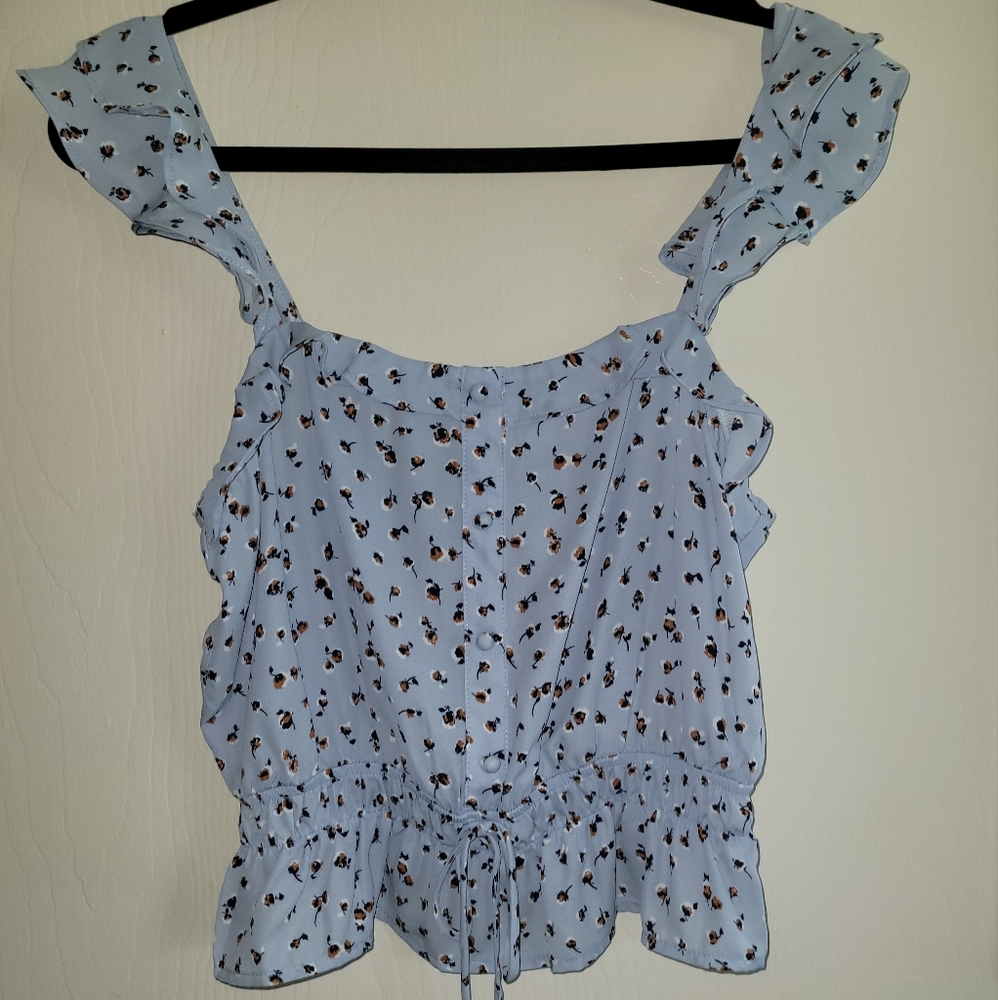 Sienna sky, Tank top, Cornflower Blue, Floral